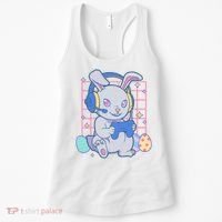 Cute Easter Bunny Rabbit Gamer Women's Tank Top thumb 0