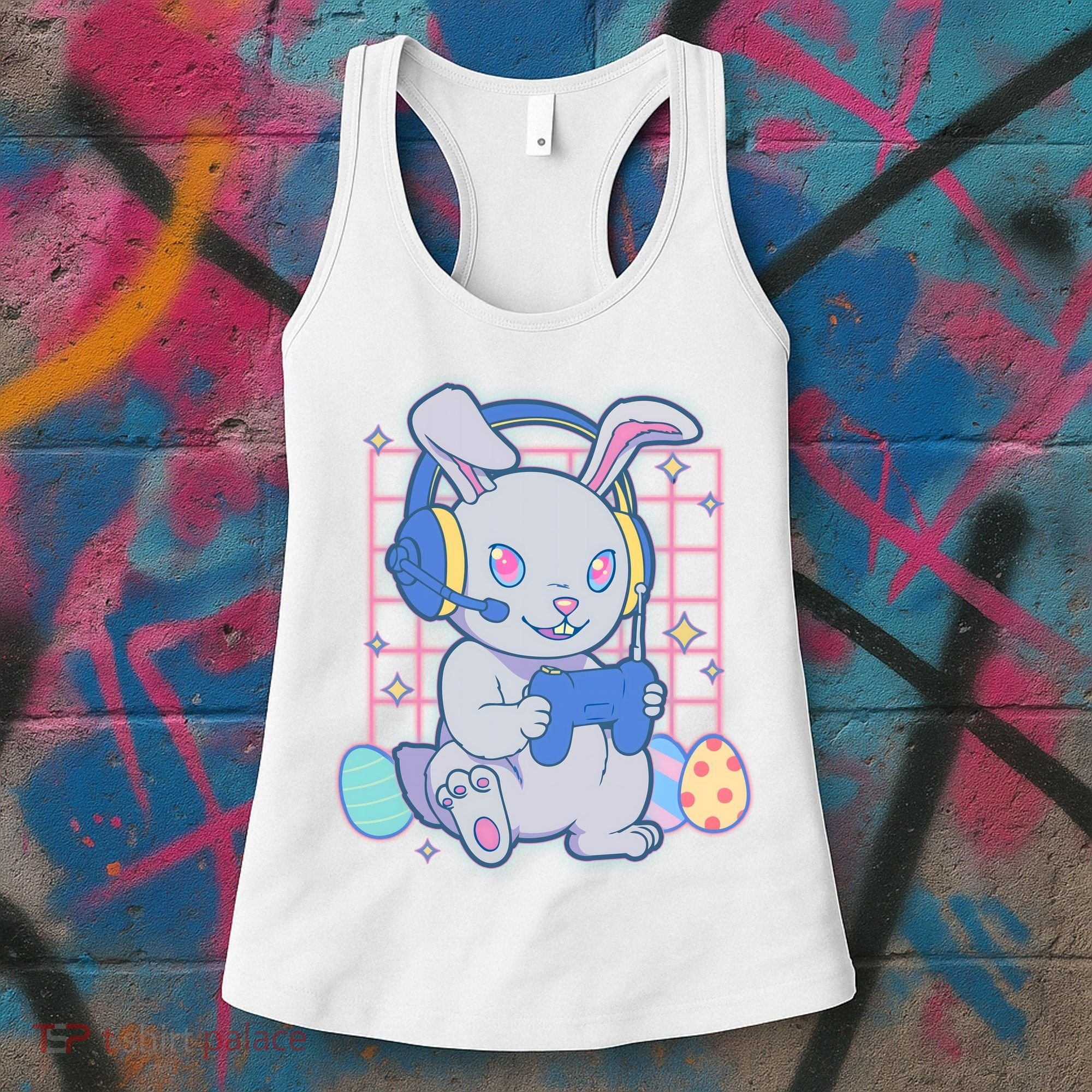 Cute Easter Bunny Rabbit Gamer Women's Tank Top