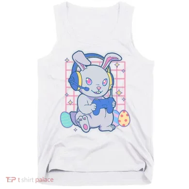 Cute Easter Bunny Rabbit Gamer Tank Top