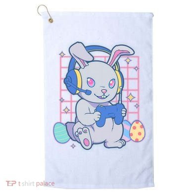 Cute Easter Bunny Rabbit Gamer Golf Towel
