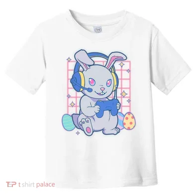 Cute Easter Bunny Rabbit Gamer Toddler T-Shirt