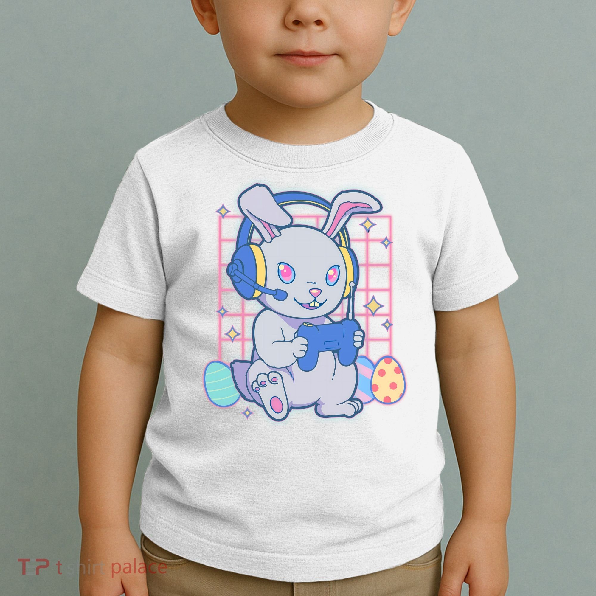 Cute Easter Bunny Rabbit Gamer Toddler T-Shirt