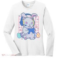 Cute Easter Bunny Rabbit Gamer Women's Long Sleeve Shirt thumb 0