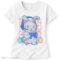 Cute Easter Bunny Rabbit Gamer Women's T-Shirt thumb 0