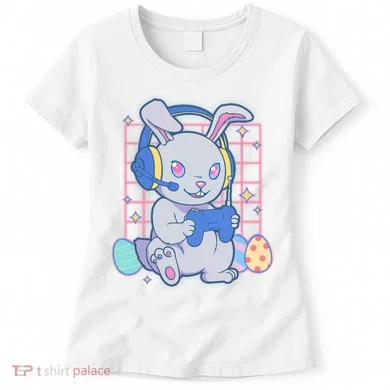 Cute Easter Bunny Rabbit Gamer Women's T-Shirt