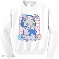 Cute Easter Bunny Rabbit Gamer Kids Sweatshirt thumb 0