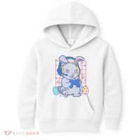 Cute Easter Bunny Rabbit Gamer Kids Hoodie thumb 0