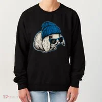 Cute Easter Cool Blue Bunny Rabbit Women's Sweatshirt thumb 0