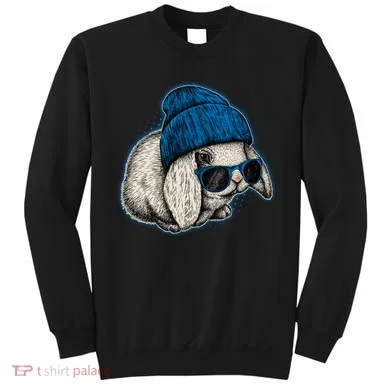 Cute Easter Cool Blue Bunny Rabbit Sweatshirt