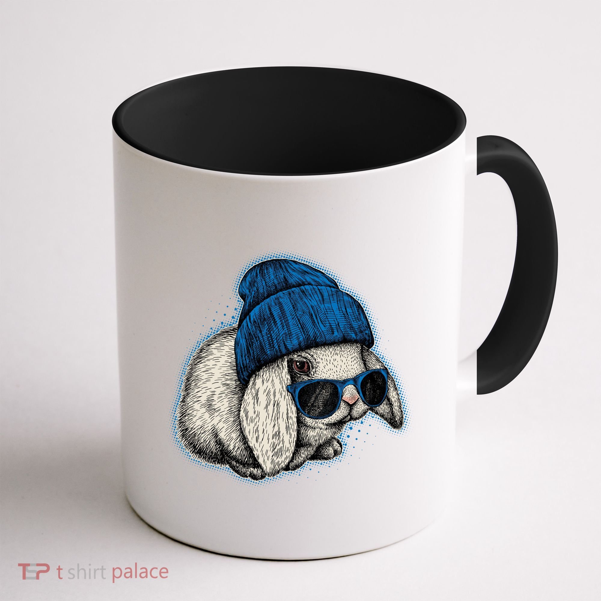 Cute Easter Cool Blue Bunny Rabbit Coffee Mug