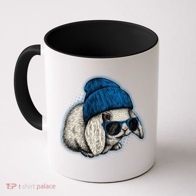 Cute Easter Cool Blue Bunny Rabbit Coffee Mug