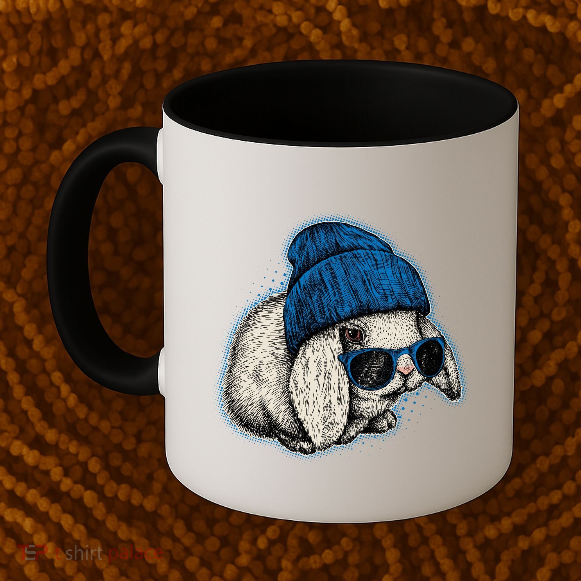Cute Easter Cool Blue Bunny Rabbit Coffee Mug