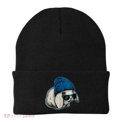 Cute Easter Cool Blue Bunny Rabbit Beanie