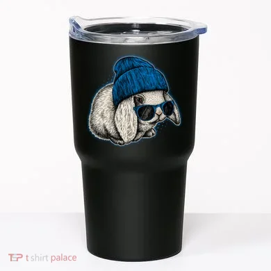 Cute Easter Cool Blue Bunny Rabbit Tumbler