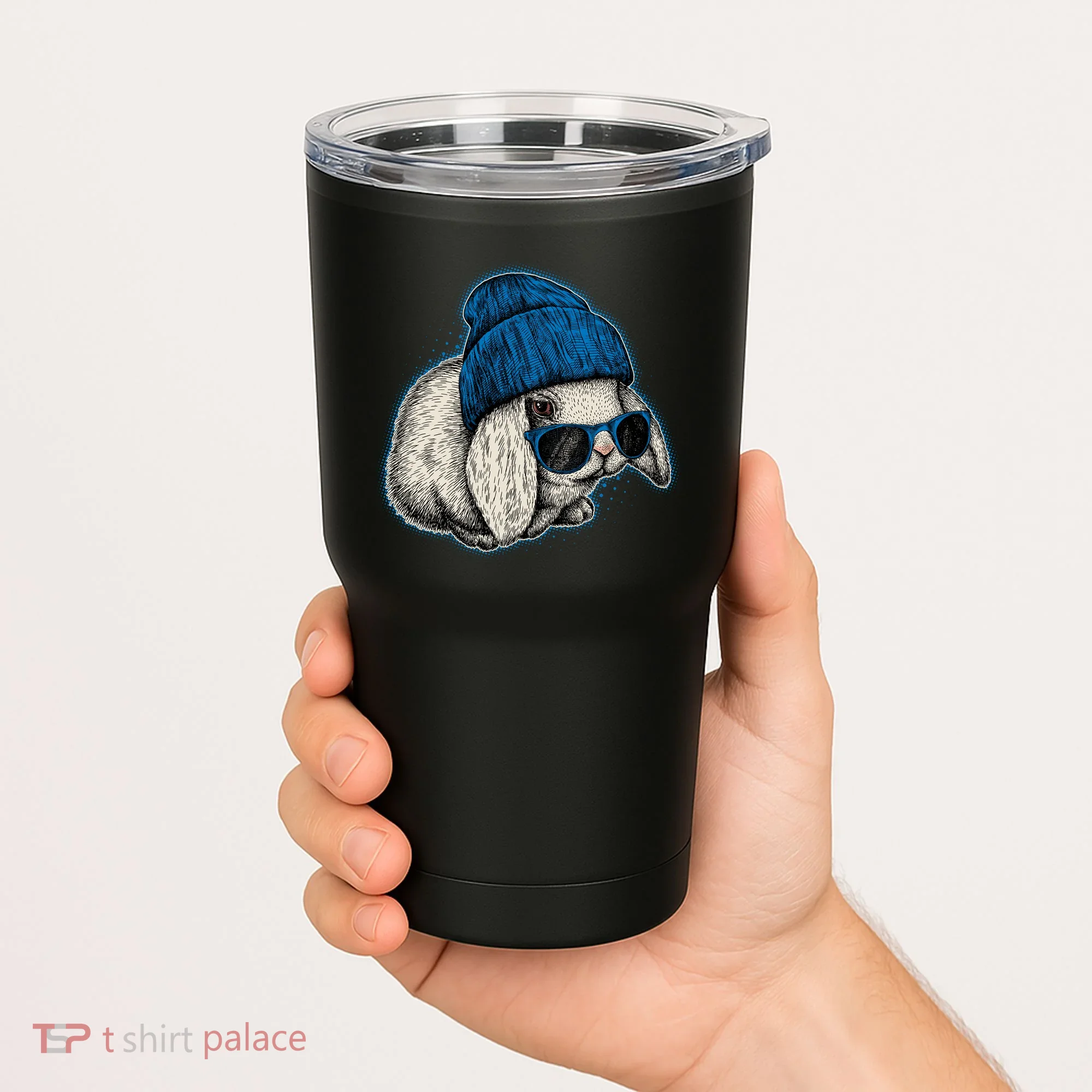 Cute Easter Cool Blue Bunny Rabbit Tumbler