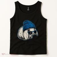 Cute Easter Cool Blue Bunny Rabbit Tank Top thumb 2