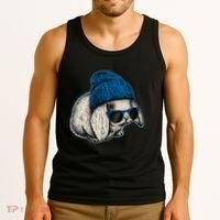 Cute Easter Cool Blue Bunny Rabbit Tank Top thumb 3