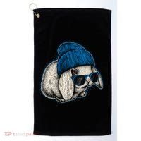 Cute Easter Cool Blue Bunny Rabbit Golf Towel thumb 0