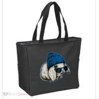 Cute Easter Cool Blue Bunny Rabbit Tote Bag thumb 2