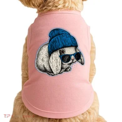 Cute Easter Cool Blue Bunny Rabbit Doggie Tank