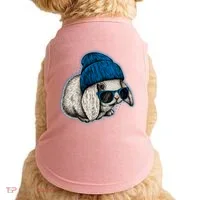 Cute Easter Cool Blue Bunny Rabbit Doggie Tank thumb 0