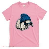 Cute Easter Cool Blue Bunny Rabbit T-Shirt thumb 0
