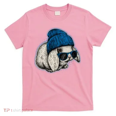 Cute Easter Cool Blue Bunny Rabbit T-Shirt
