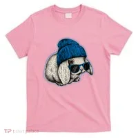 Cute Easter Cool Blue Bunny Rabbit T-Shirt thumb 0