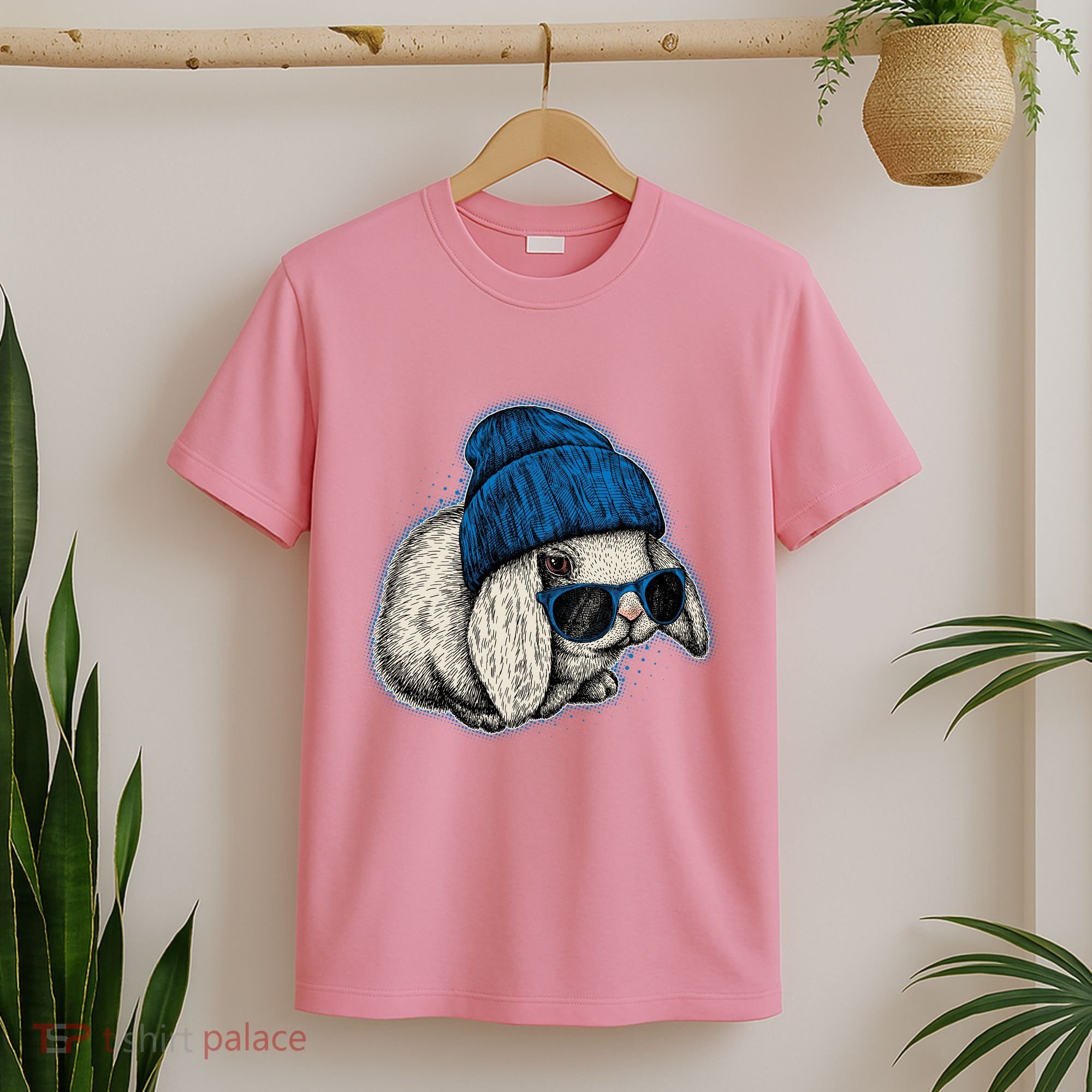 Cute Easter Cool Blue Bunny Rabbit T-Shirt