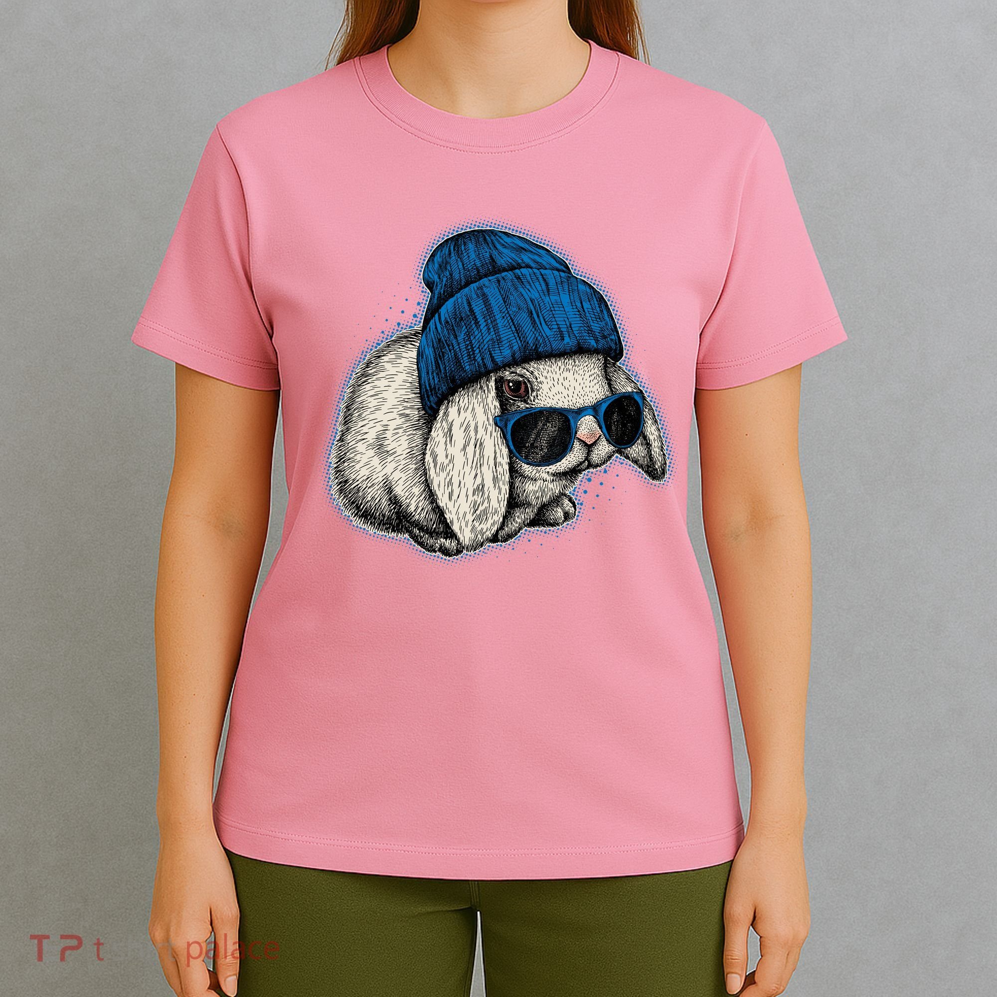 Cute Easter Cool Blue Bunny Rabbit T-Shirt