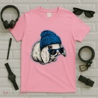 Cute Easter Cool Blue Bunny Rabbit T-Shirt thumb 5