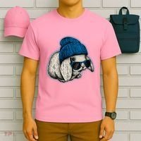Cute Easter Cool Blue Bunny Rabbit T-Shirt thumb 6
