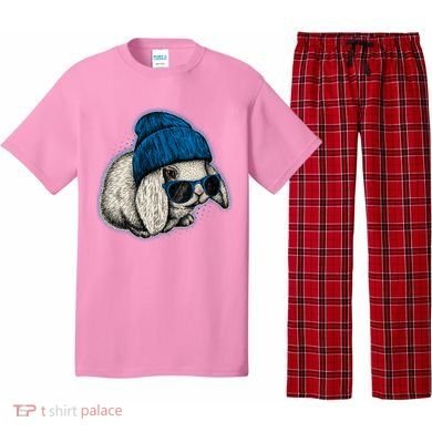 Cute Easter Cool Blue Bunny Rabbit Pajama Set