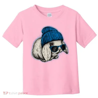 Cute Easter Cool Blue Bunny Rabbit Toddler T-Shirt
