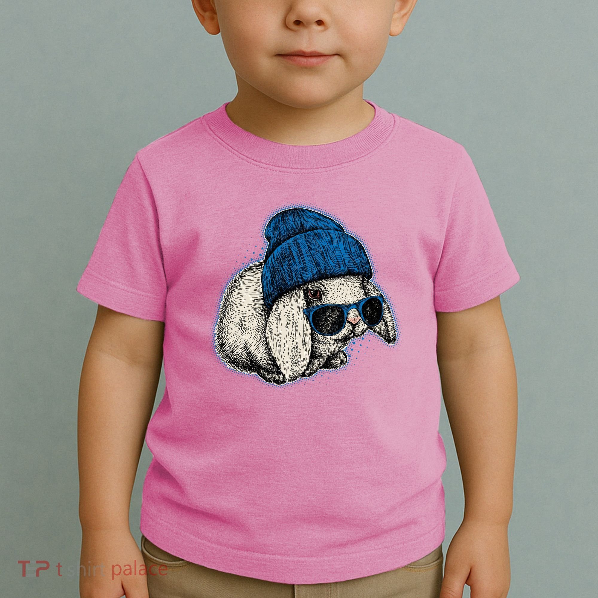Cute Easter Cool Blue Bunny Rabbit Toddler T-Shirt