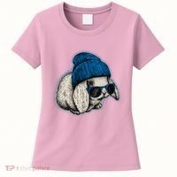 Cute Easter Cool Blue Bunny Rabbit Women's T-Shirt thumb 0