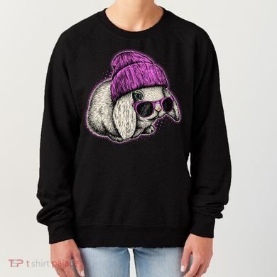 Cute Easter Cool Pink Bunny Rabbit Women's Sweatshirt