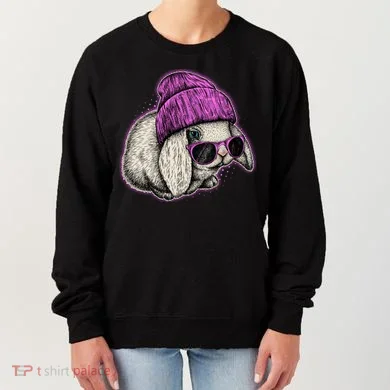 Cute Easter Cool Pink Bunny Rabbit Women's Sweatshirt