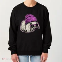 Cute Easter Cool Pink Bunny Rabbit Women's Sweatshirt thumb 0