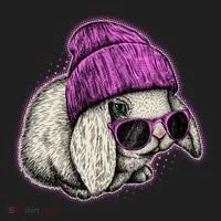 Cute Easter Cool Pink Bunny Rabbit Women's Sweatshirt thumb 2