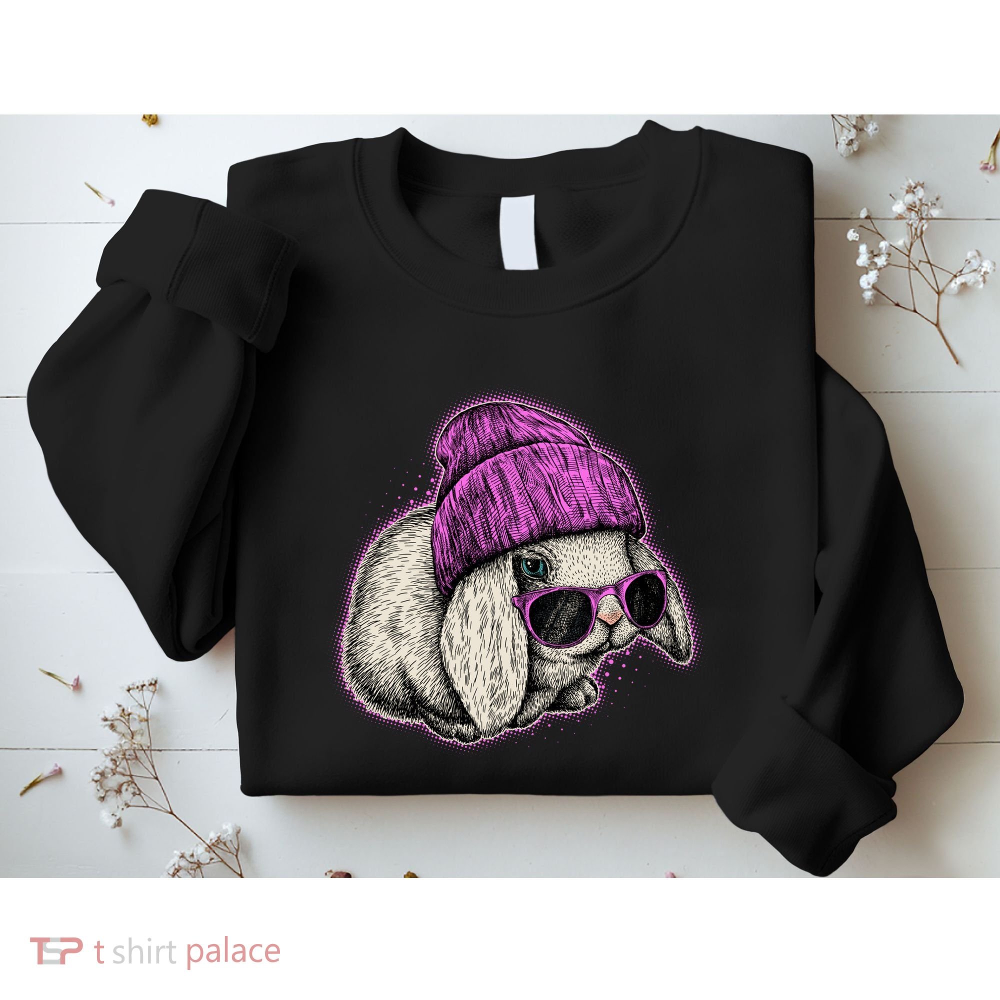 Cute Easter Cool Pink Bunny Rabbit Sweatshirt