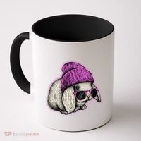 Cute Easter Cool Pink Bunny Rabbit Coffee Mug thumb 0