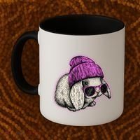 Cute Easter Cool Pink Bunny Rabbit Coffee Mug thumb 2