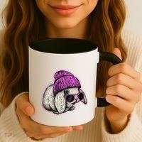 Cute Easter Cool Pink Bunny Rabbit Coffee Mug thumb 3
