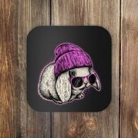 Cute Easter Cool Pink Bunny Rabbit Coaster thumb 0