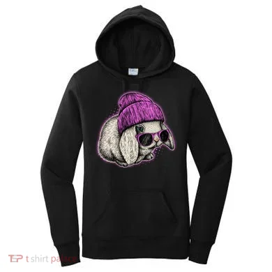 Cute Easter Cool Pink Bunny Rabbit Women's Hoodie