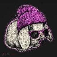 Cute Easter Cool Pink Bunny Rabbit Women's Hoodie thumb 2