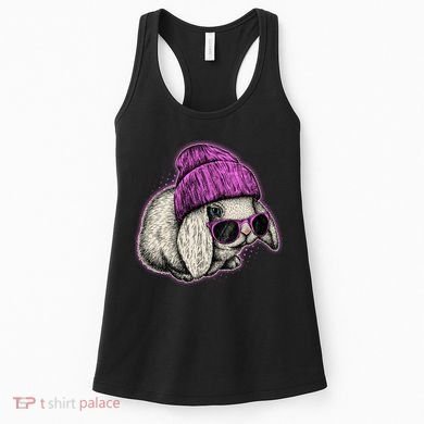 Cute Easter Cool Pink Bunny Rabbit Women's Tank Top