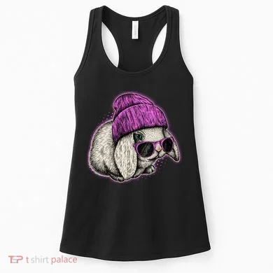 Cute Easter Cool Pink Bunny Rabbit Women's Tank Top