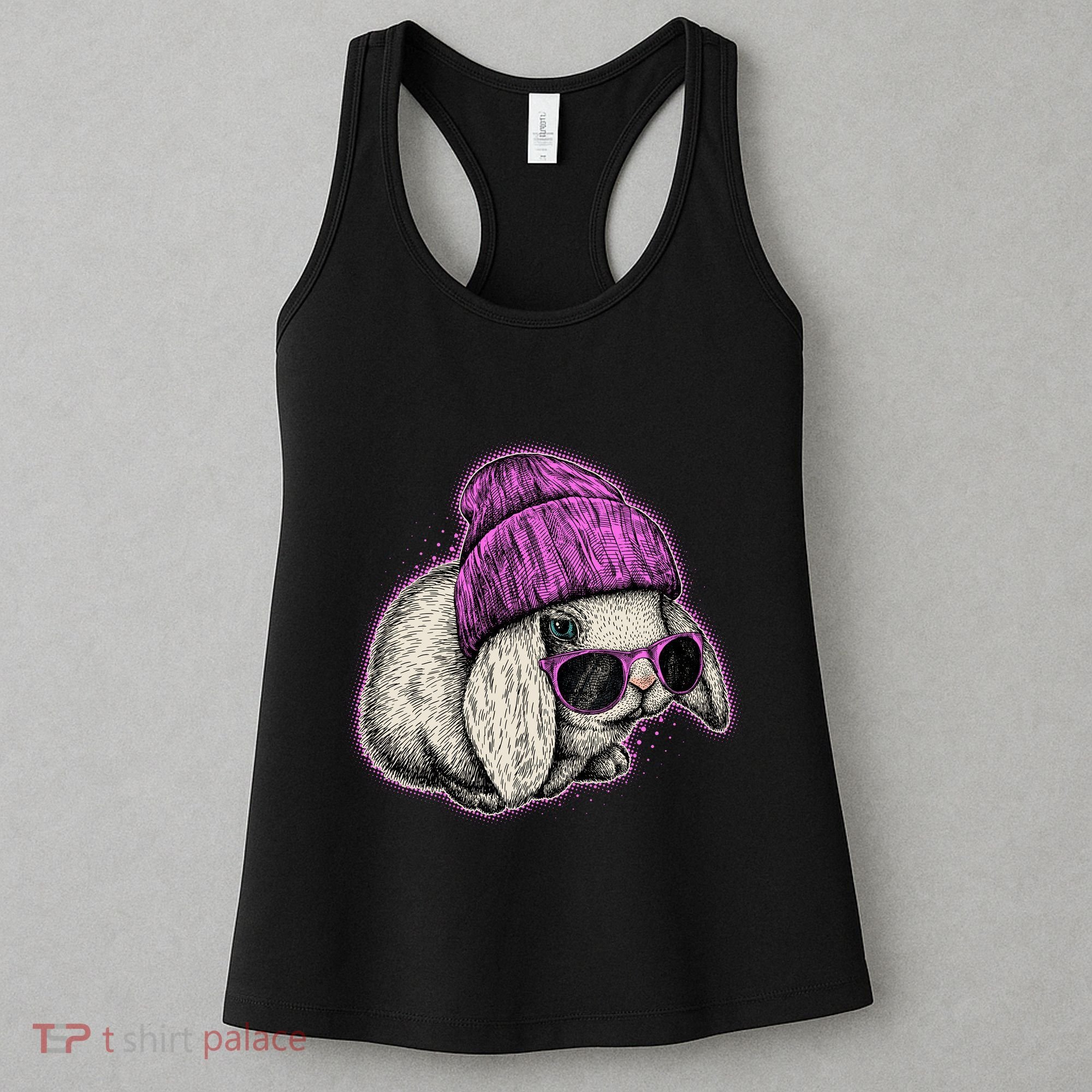Cute Easter Cool Pink Bunny Rabbit Women's Tank Top
